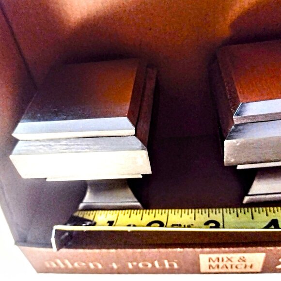 Allen + Roth Brushed-Nickel Curtain Rod Finials ~ (3) 2-Packs ~ Fits 1" Pole NEW - Picture 9 of 12